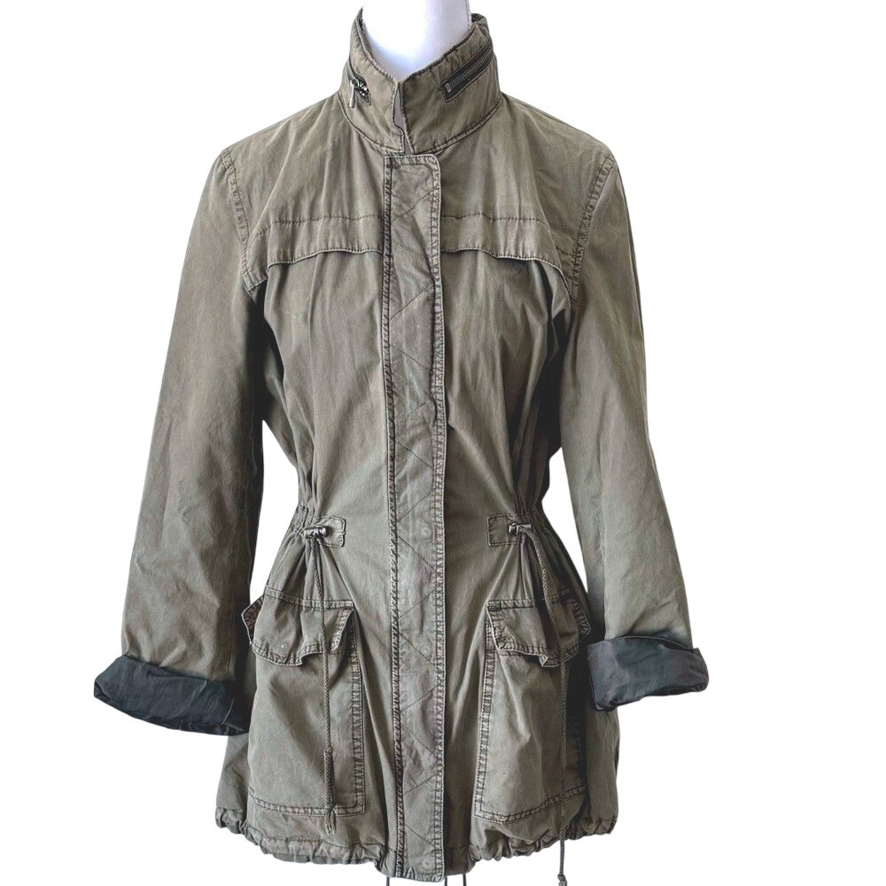 G.H. Bass & Co Army Green Utility Jacket Coat Size S